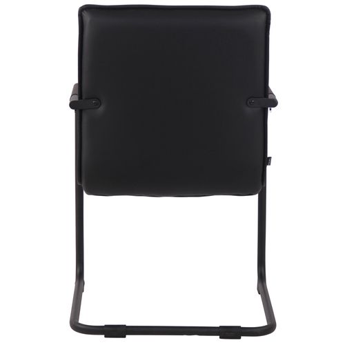 Chaise Cantilever Gandia En Similicuir Noir /noir