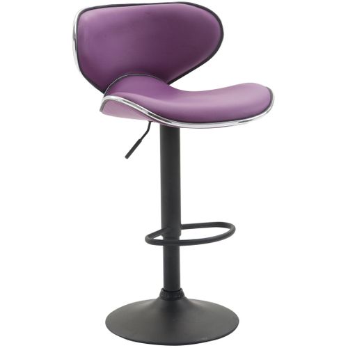 Tabouret De Bar Las Vegas V2 Similicuir Avec Pied En Métal Violet/noir