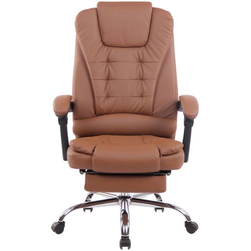 Fauteuil De Bureau Oxygen En Tissu Ou Similicuir Marron Clair/similicuir