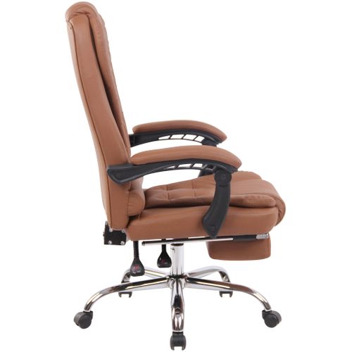Fauteuil De Bureau Oxygen En Tissu Ou Similicuir Marron Clair/similicuir