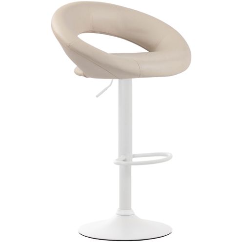 Tabouret De Bar Olinda En Similicuir Crème/blanc