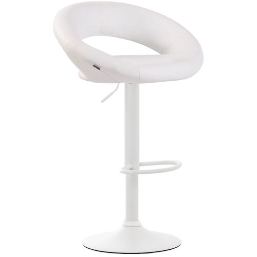 Tabouret De Bar Olinda En Similicuir Blanc /blanc