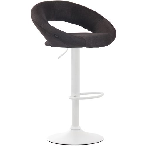 Tabouret De Bar Olinda En Tissu Gris Foncé/blanc