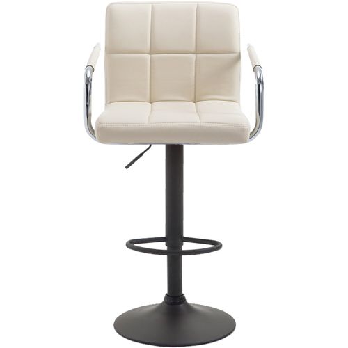 Lot De 2 Tabourets De Bar Lucy  V2 En Similicuir Crème/noir