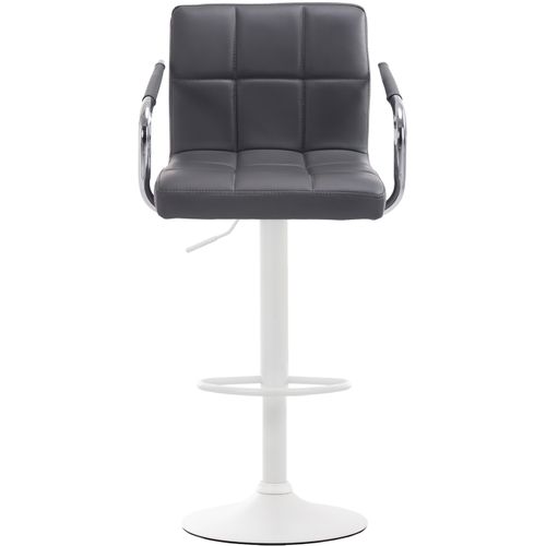 Lot De 2 Tabourets De Bar Lucy  V2 En Similicuir Gris/blanc