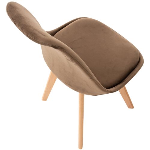 Chaise De Salle À Manger / Cuisine Linares Marron Foncé/velours