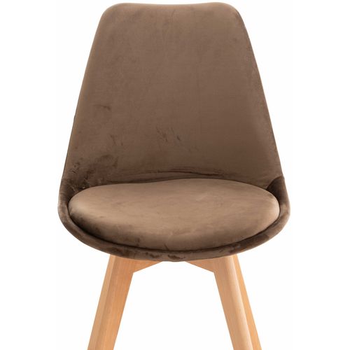 Chaise De Salle À Manger / Cuisine Linares Marron Foncé/velours