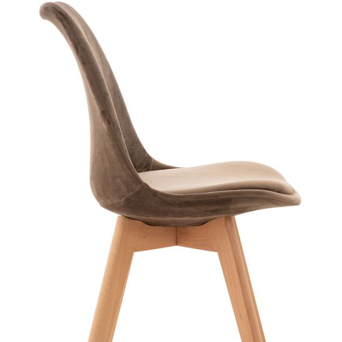 Chaise De Salle À Manger / Cuisine Linares Marron Foncé/velours