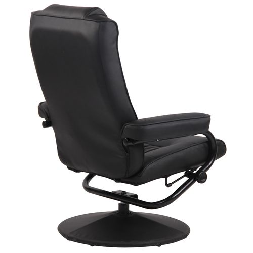 Fauteuil Inclinable Ennis Similicuir Avec Repose-pieds Noir