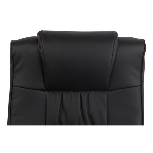 Fauteuil Inclinable Ennis Similicuir Avec Repose-pieds Noir