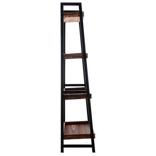 Etagère Dahn Dans Le Style Industriel Avec Plateaux En Bois Et Cadre En Métal Marron