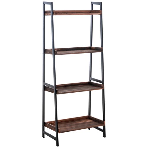 Etagère Dahn Dans Le Style Industriel Avec Plateaux En Bois Et Cadre En Métal Marron