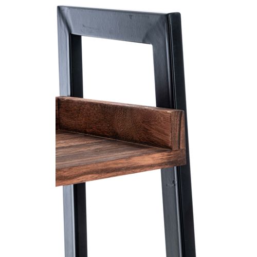 Etagère Dahn Dans Le Style Industriel Avec Plateaux En Bois Et Cadre En Métal Marron