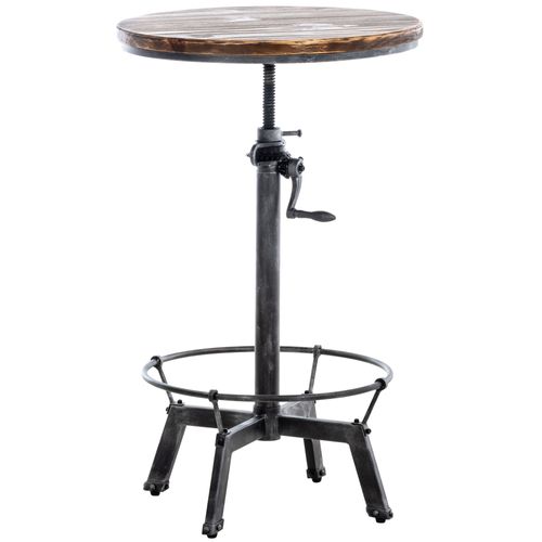 Table Ajustable Malita Dans Le Style Industriel Argent Antique