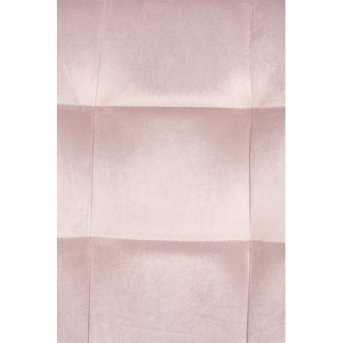 Chaise De Salle À Manger Antibes En Velours Avec Pieds En Métal Noir Rose