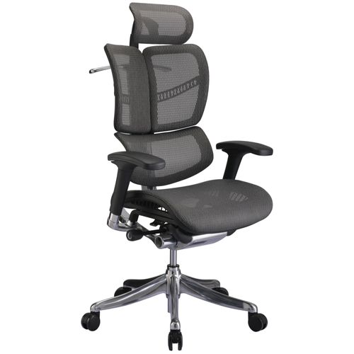 Fauteuil De Bureau Ergonomique Norfolk Avec Dossier Et Appuie-tête Ajustables Gris