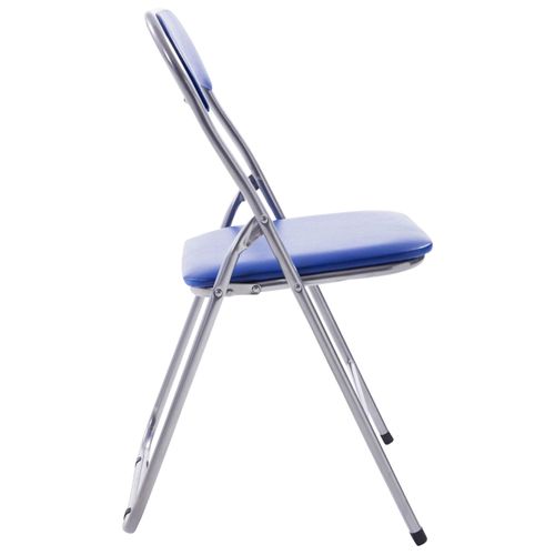 Lot De 4 Chaises Pliables Felix Bleu / Argent