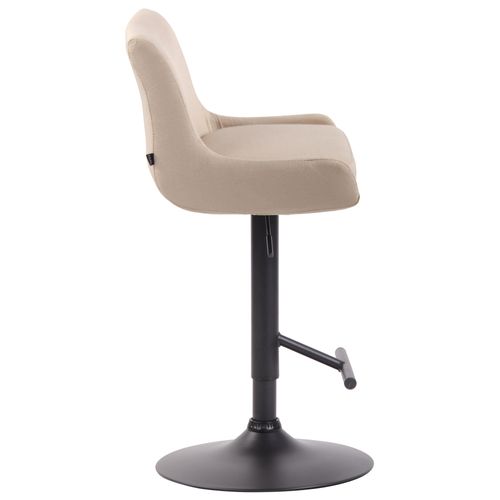 Tabouret De Bar Club En Tissu Crème/noir