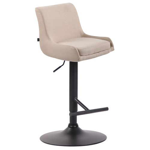 Tabouret De Bar Club En Tissu Crème/noir