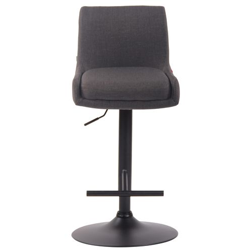 Tabouret De Bar Club En Tissu Gris Foncé/noir