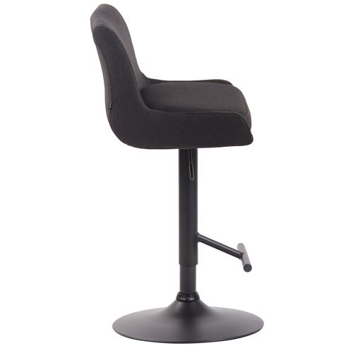 Tabouret De Bar Club En Tissu Gris Foncé/noir