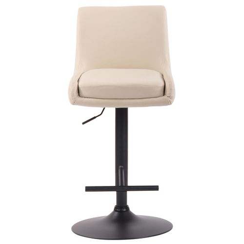 Tabouret De Bar Club En Similicuir Crème/noir