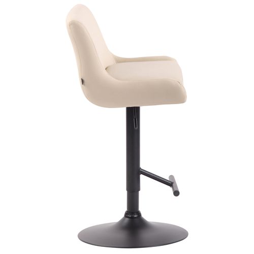 Tabouret De Bar Club En Similicuir Crème/noir