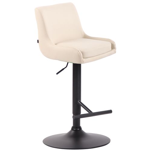 Tabouret De Bar Club En Similicuir Crème/noir