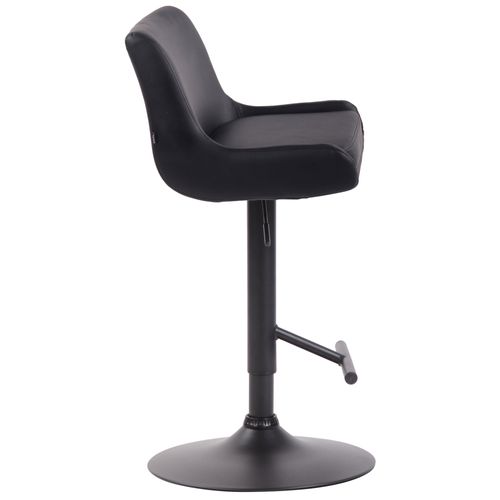 Tabouret De Bar Club En Similicuir Noir /noir