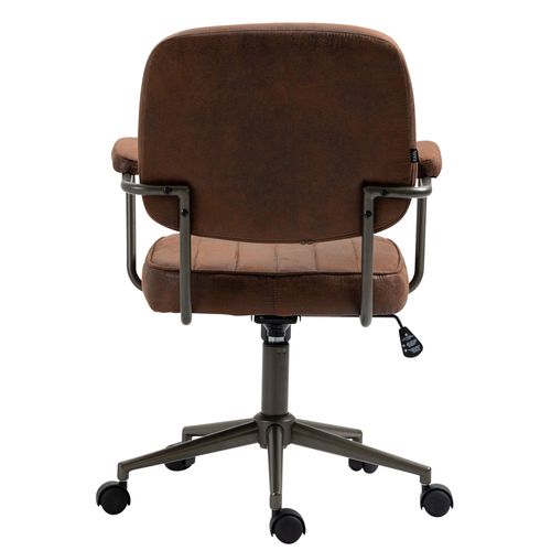 Fauteuil De Bureau Retro Natrona En Similicuir Ajustable Et Pivotant Cognac