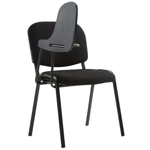 Lot De 4 Chaises Ken En Tissu Avec Tablette Rabattable Noir