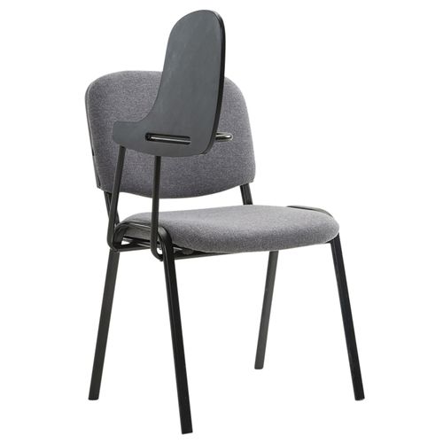Lot De 4 Chaises Ken En Tissu Avec Tablette Rabattable Gris