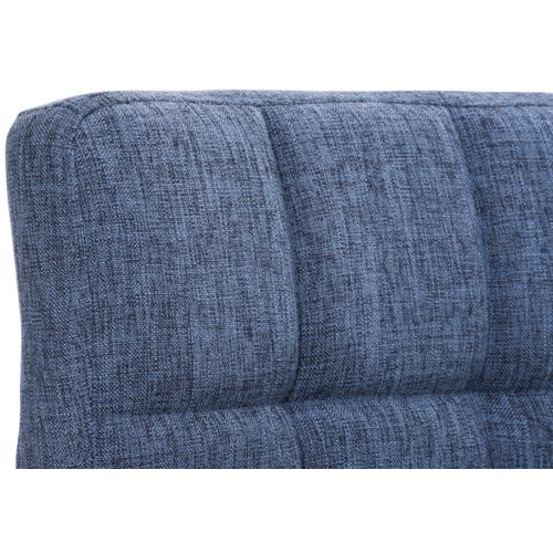 Lot De 2 Tabourets De Bar Peru En Tissu Piètement Métal Pivotant Et Ajustable Bleu