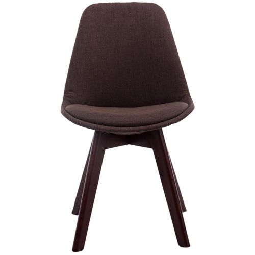 Lot De 4 Chaises De Salle À Manger Borneo V2 En Tissu Marron/noyer