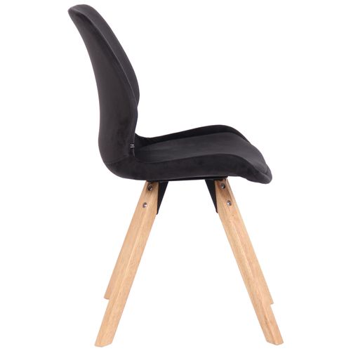 Chaise De Salle À Manger Luna Avec Pieds En Bois Noir /velours