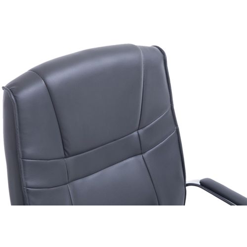 Lot De 2 Chaises Cantilever Attila En Similicuir Avec Accoudoirs Gris