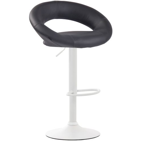 Lot De 2 Tabourets De Bar Olinda En Similicuir Hauteur Réglable Et Siège Pivotant Gris/blanc