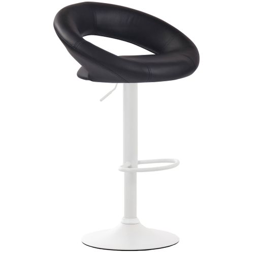 Lot De 2 Tabourets De Bar Olinda En Similicuir Hauteur Réglable Et Siège Pivotant Noir /blanc