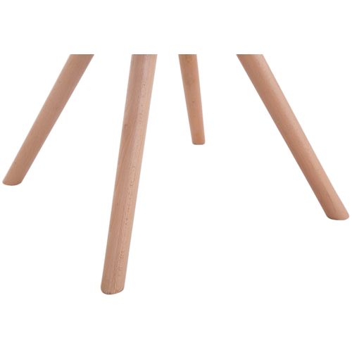 Lot De 4 Chaises De Salle À Manger Toulouse Tissu Pieds Ronds Bois Marron/nature