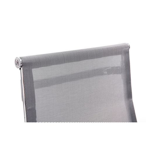 Lot De 2 Chaises Cantilever Brenda Avec Revétement En Maille Et Pied Luge En Métal Noir