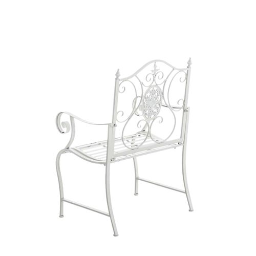 Lot De 2 Chaises De Jardin Punjab En Fer Avec Accoudoirs Blanc