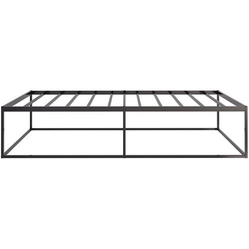 Cadre De Lit En Métal Scala Sommier À Lattes Intégrées Noir /200x100x46 Cm