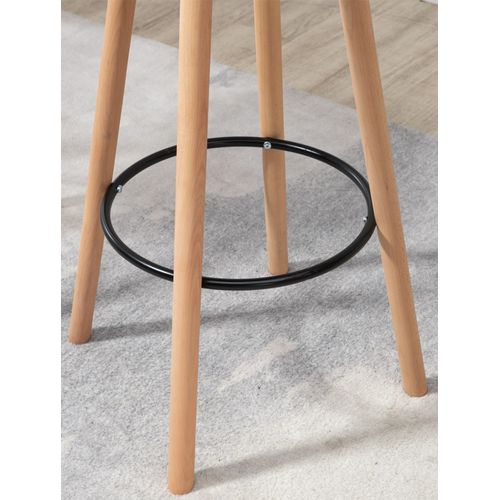 Table Haute De Bar Livia En Bois Nature / Noir