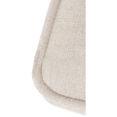 Tabouret De Bar Peking En Tissu Réglable Et Pivotant Crème/chrome