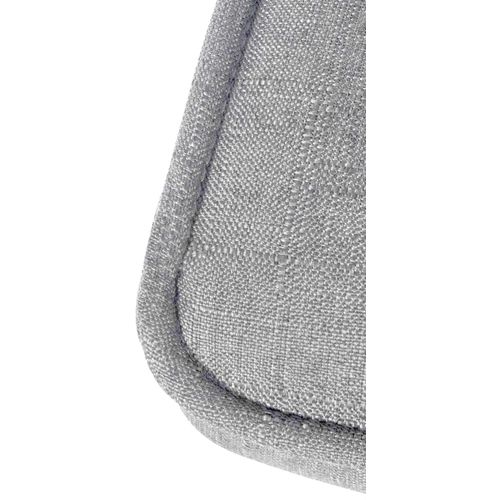 Tabouret De Bar Peking En Tissu Réglable Et Pivotant Gris Clair/noir