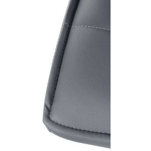 Tabouret De Bar Peking En Similicuir Réglable Et Pivotant Gris/chrome