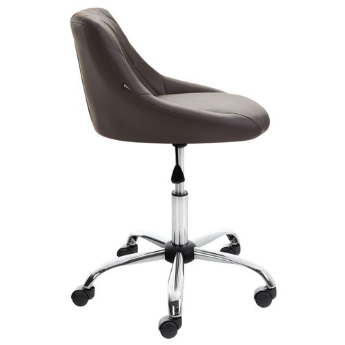 Tabouret De Travail Lazio Réglable En Hauteur Et Pivotant Marron/similicuir