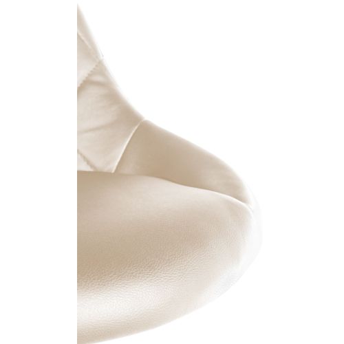 Tabouret De Travail Lazio Réglable En Hauteur Et Pivotant Crème/similicuir