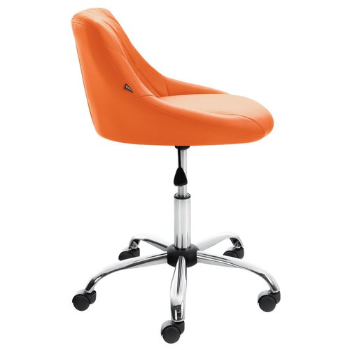 Tabouret De Travail Lazio Réglable En Hauteur Et Pivotant Orange/similicuir