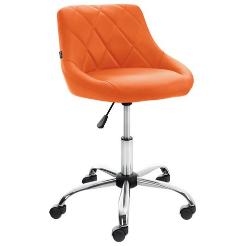 Tabouret De Travail Lazio Réglable En Hauteur Et Pivotant Orange/similicuir
